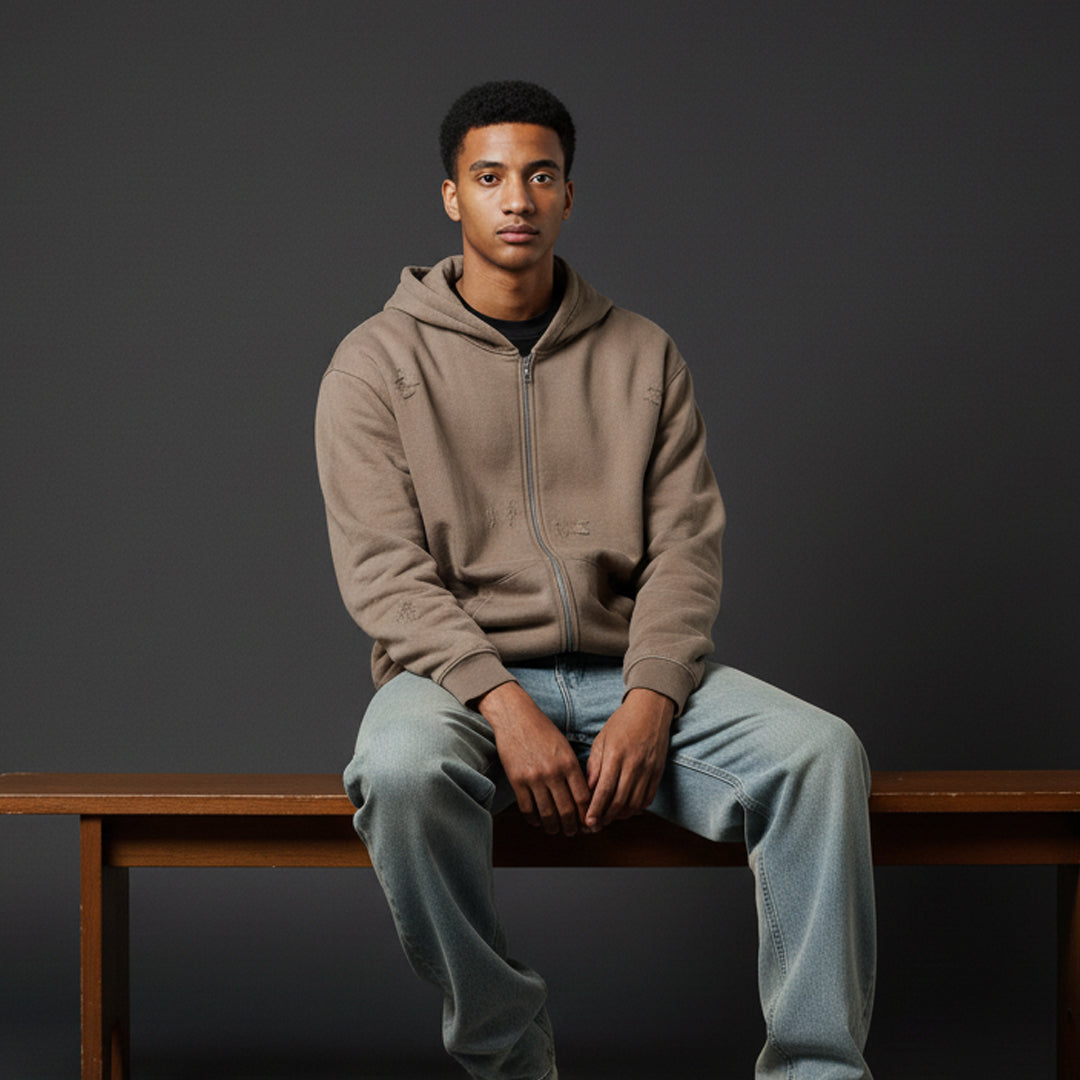 Worn-In Double-Zip