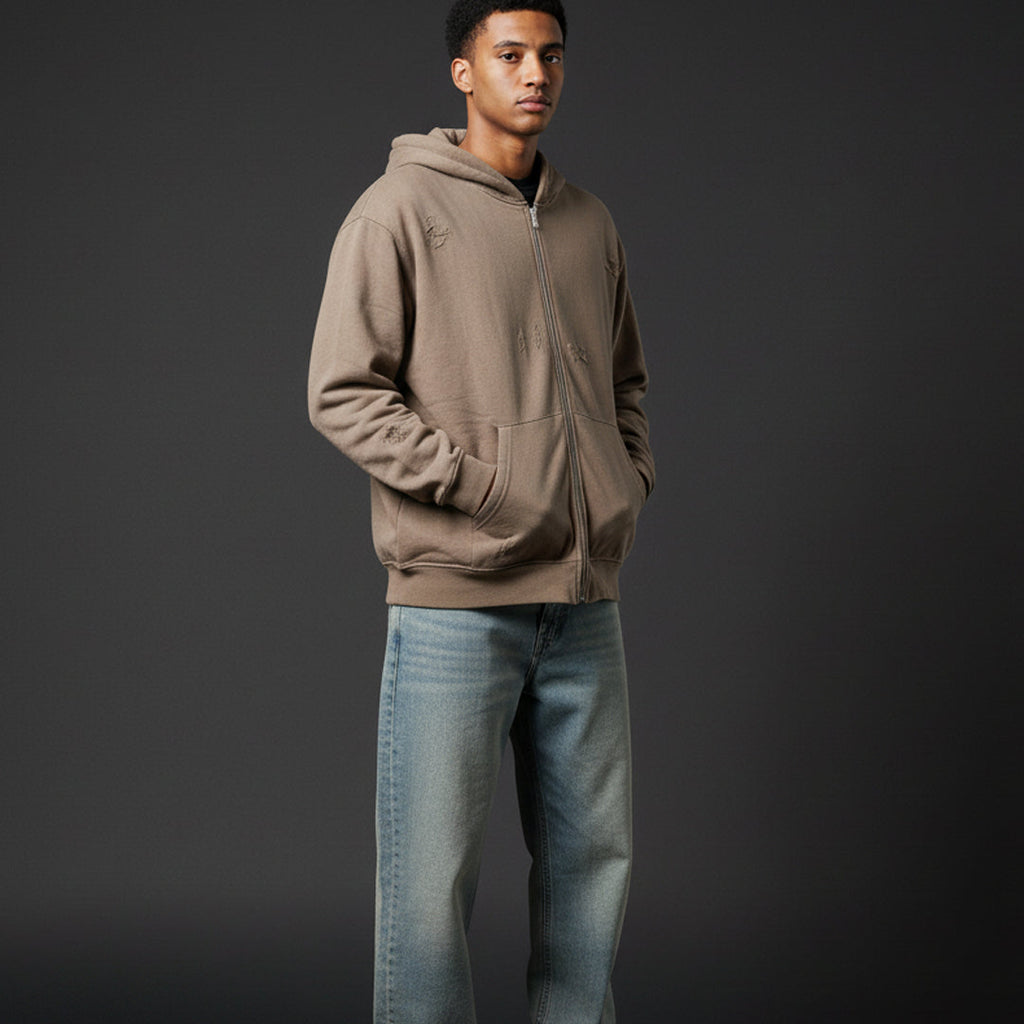 Worn-In Double-Zip