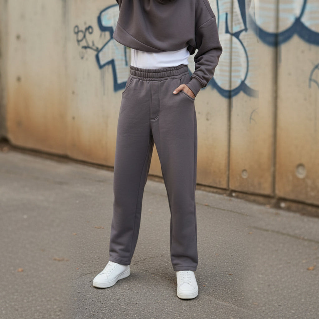 Warm Grey Baggy Sweatpants