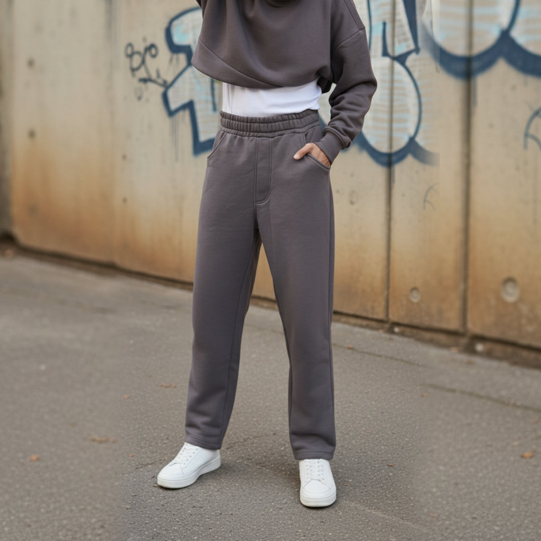 Warm Grey Baggy Sweatpants