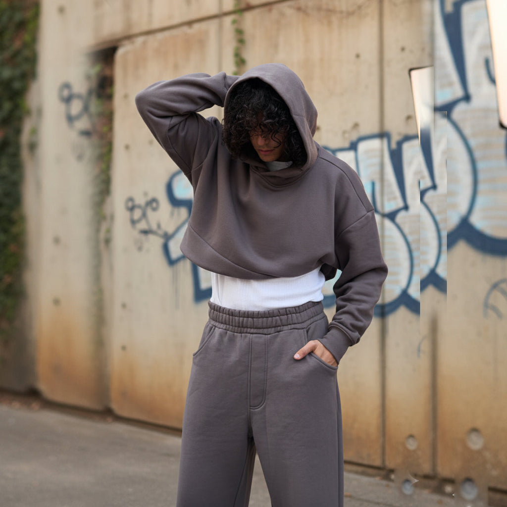Warm Grey Baggy Sweatpants